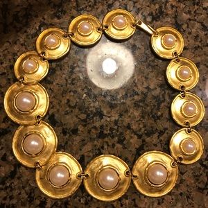 Vintage 90’s Gold & Pearl Necklace